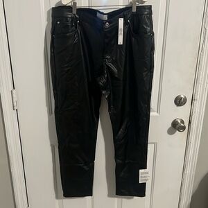 Faux leather pants